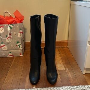 Knee high black boots